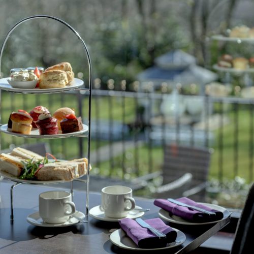 higher trapp afternoon tea with gazebo in background a
